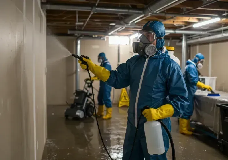 Basement Sanitization and Antimicrobial Treatment process in Country Homes, WA